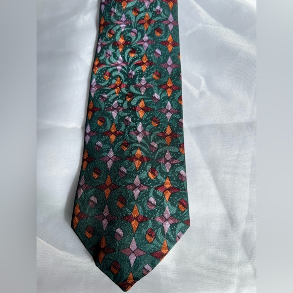 Vintage Christian Dior Monsieur Neck Tie Geometric Print Standard Size - Picture 2 of 5